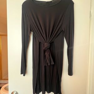 Pretty little thing Black long sleeve side split top